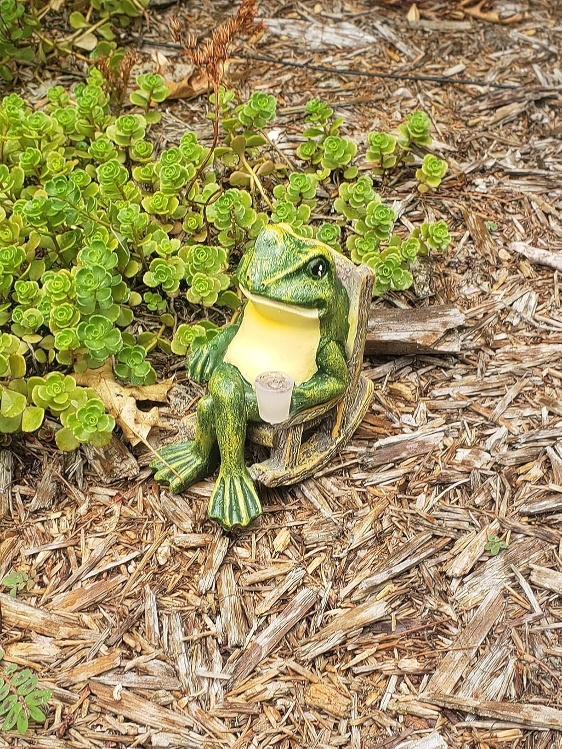 LumoFrog Deko Solarleuchte Frosch Figur LED Grün für Garten
