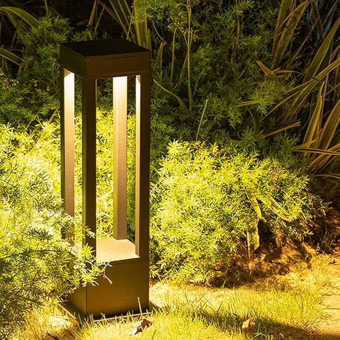 LumoWay Wegeleuchte Modern LED Gartenlampe Schwarz Wetterfest