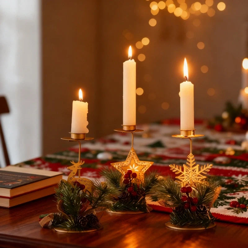 LumiCandle – Moderner Kerzenhalter, Metall, Für Esszimmer & Schreibtisch