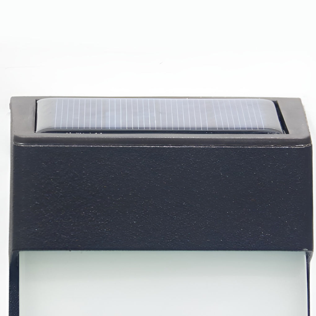SolarNova LED Solar Wandleuchte Außen – 2er-Set, Schwarz & Wasserdicht
