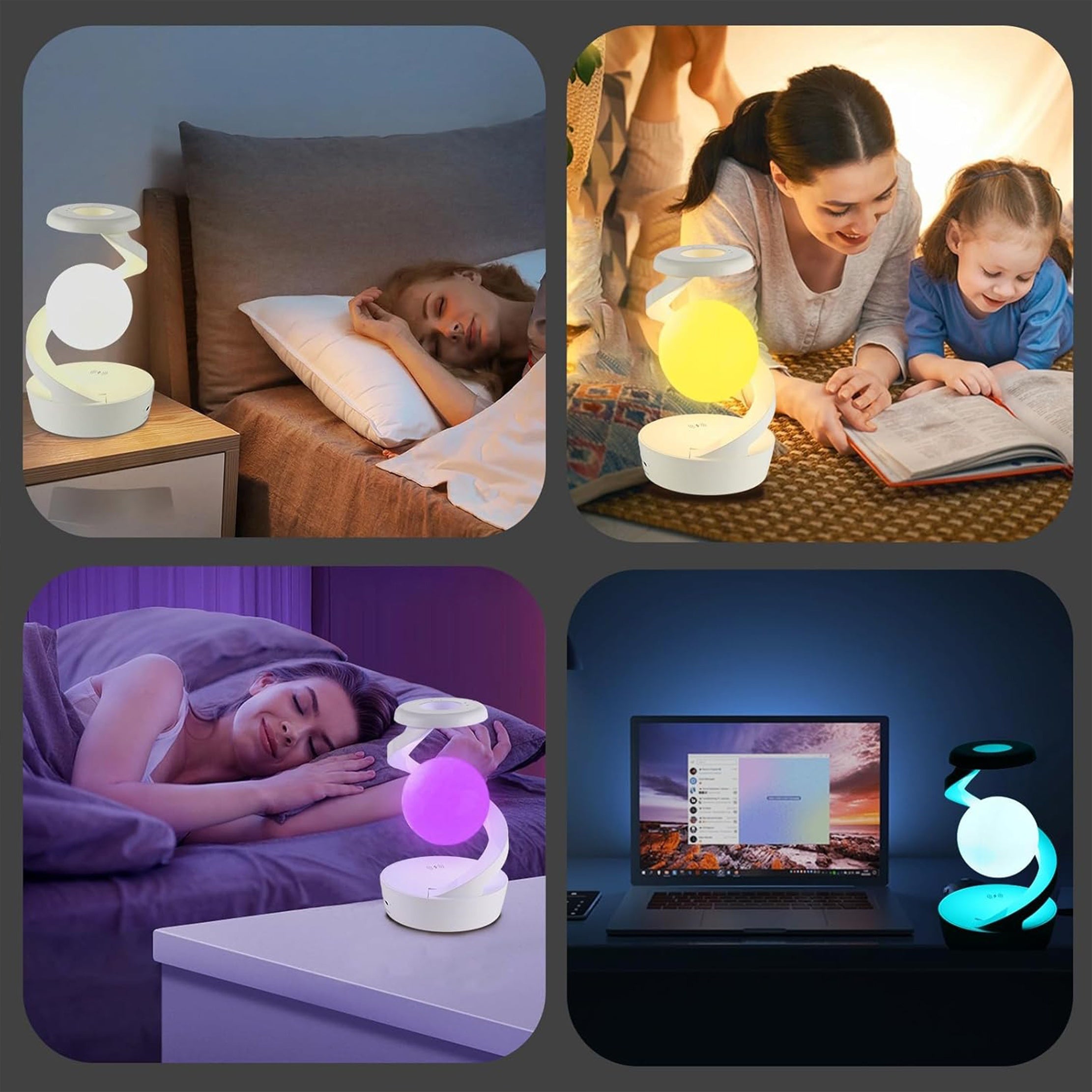 SmartGlow - Kabellose mehrfarbige RGB-LED-Schreibtischlampe