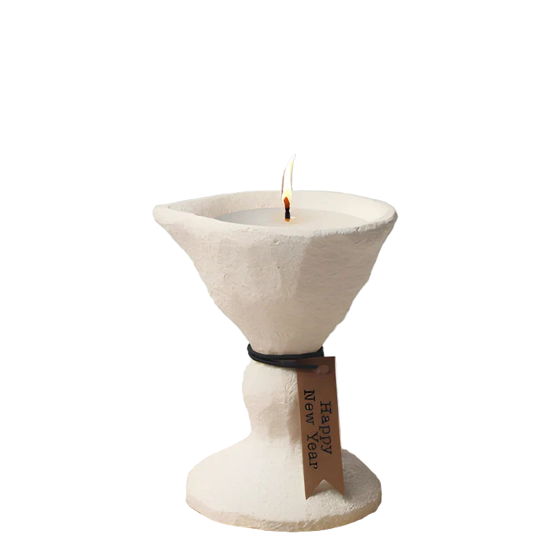 LumoFjord Kerzenhalter Skandi-Stil Steindesign Grau für Innen