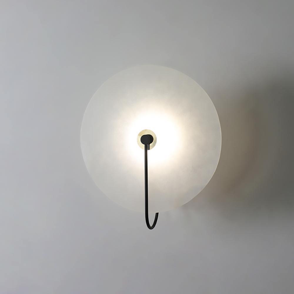 LumaAlba Wandleuchte – Modern, LED, Alabaster-Optik, Für Flur