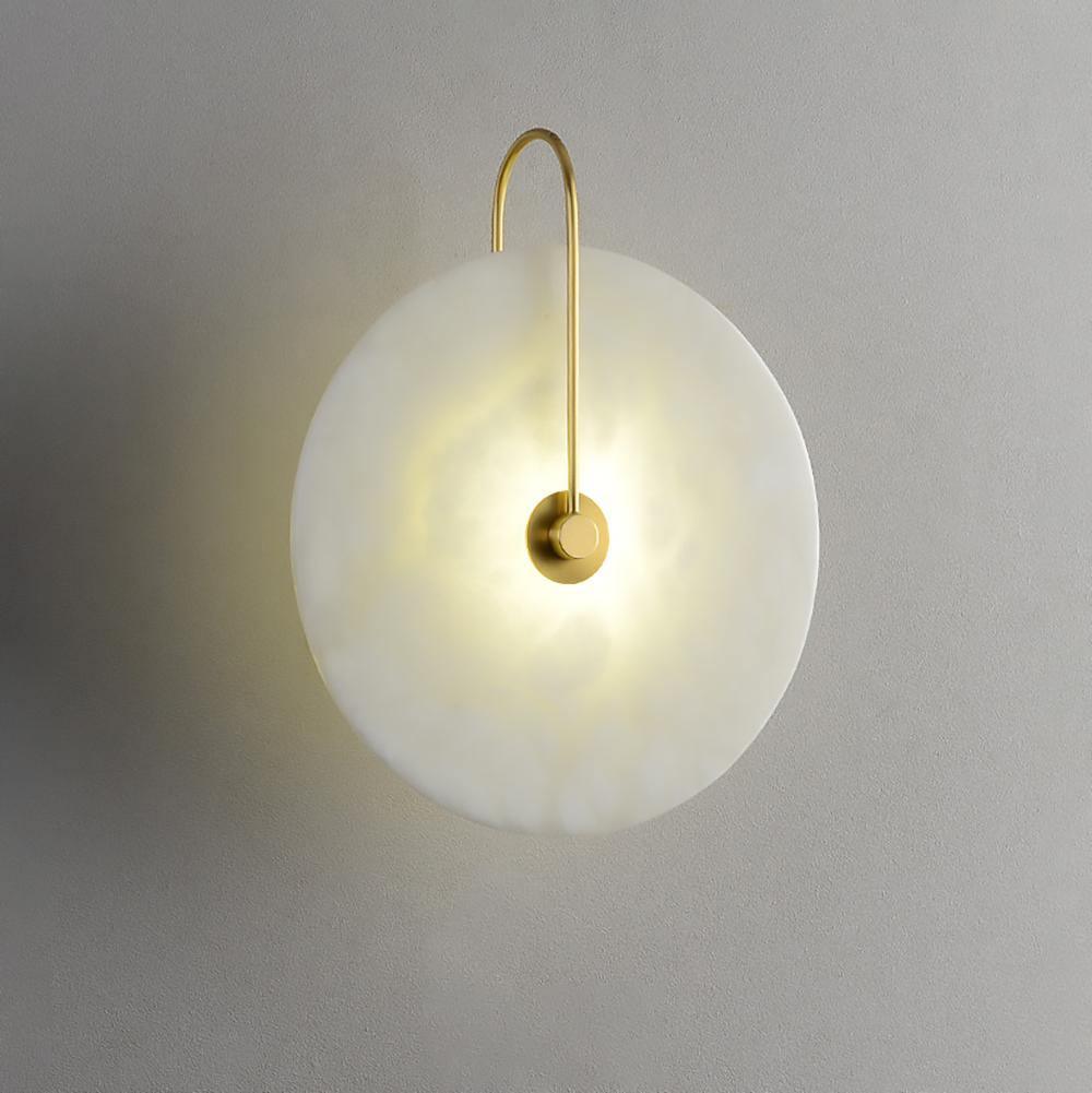 LumaAlba Wandleuchte – Modern, LED, Alabaster-Optik, Für Flur