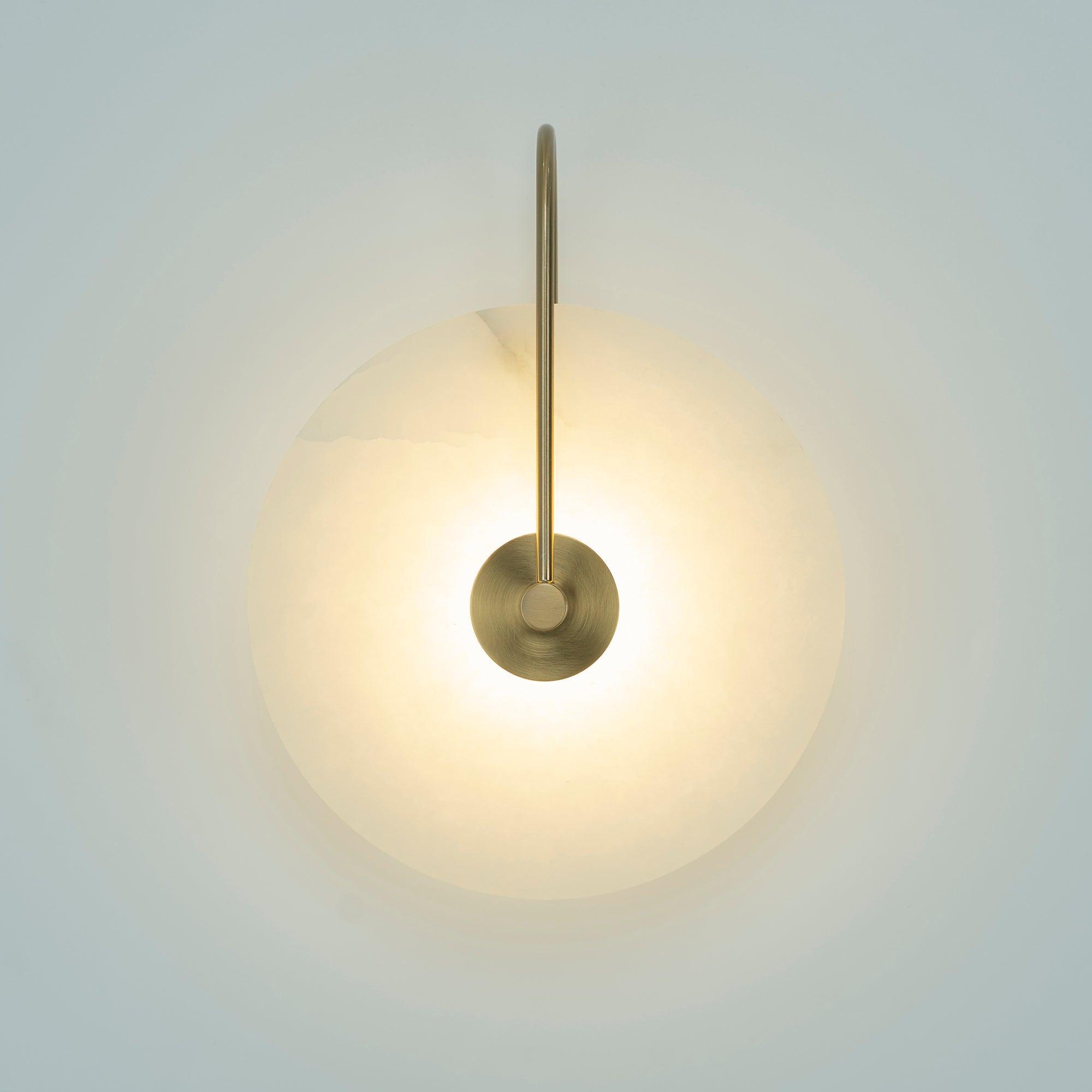 LumaAlba Wandleuchte – Modern, LED, Alabaster-Optik, Für Flur
