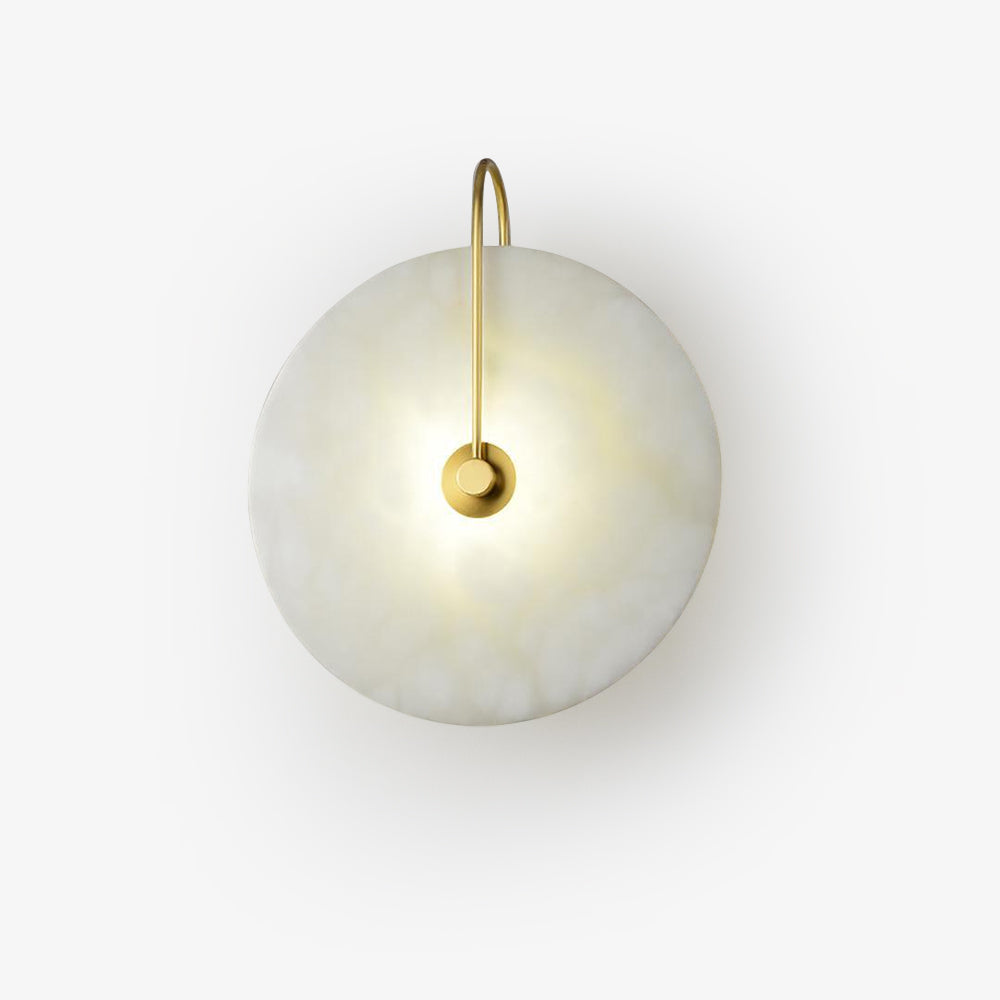 LumaAlba Wandleuchte – Modern, LED, Alabaster-Optik, Für Flur