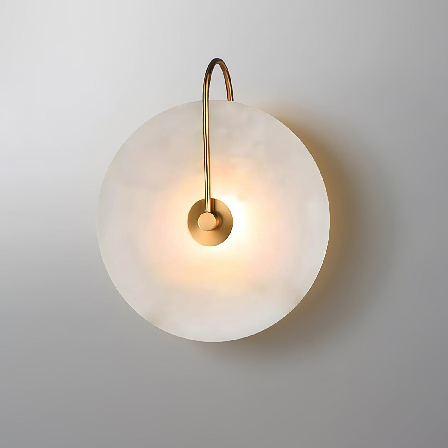 LumaAlba Wandleuchte – Modern, LED, Alabaster-Optik, Für Flur