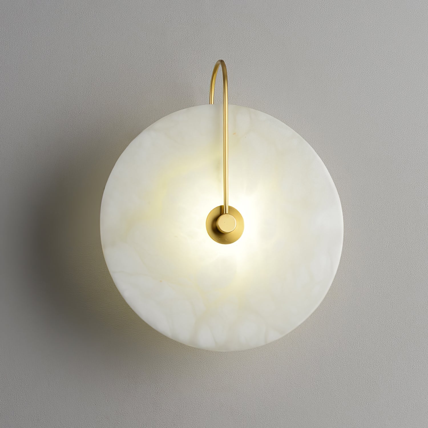 LumaAlba Wandleuchte – Modern, LED, Alabaster-Optik, Für Flur