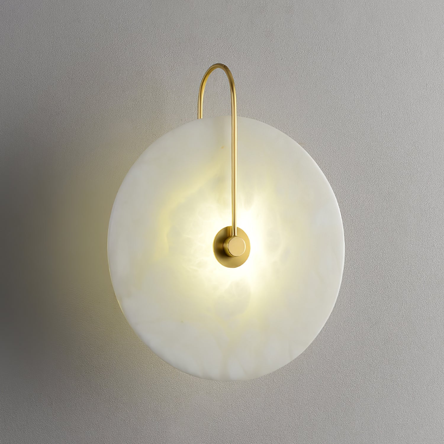 LumaAlba Wandleuchte – Modern, LED, Alabaster-Optik, Für Flur