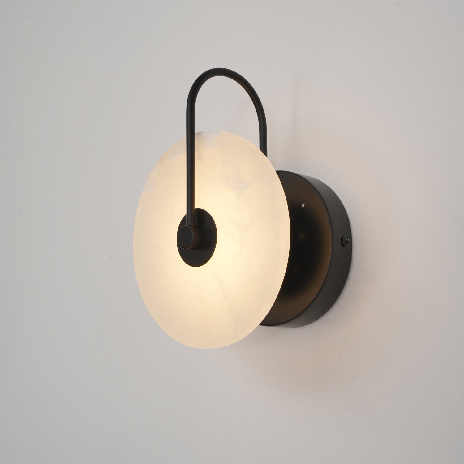 LumaAlba Wandleuchte – Modern, LED, Alabaster-Optik, Für Flur