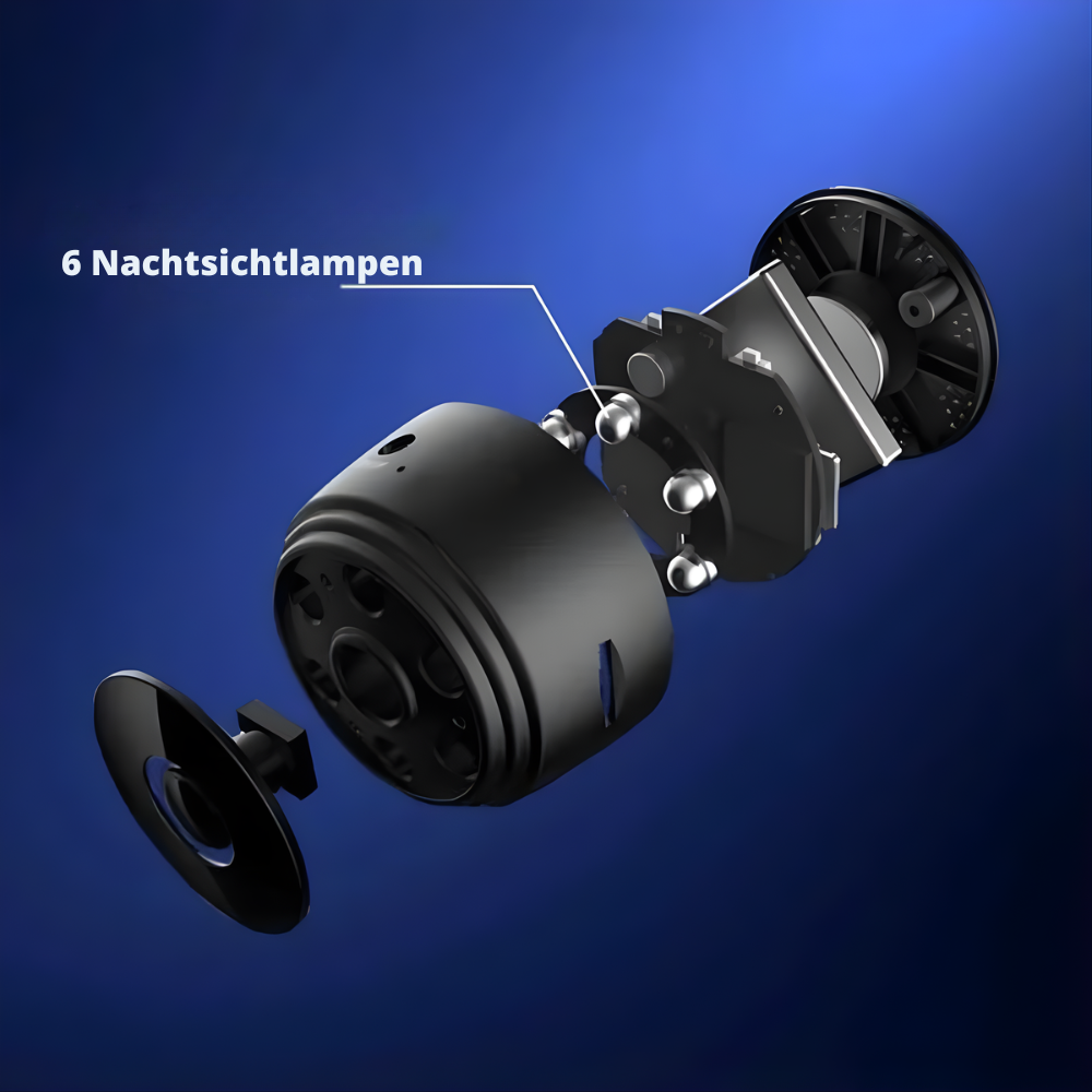 Kabellose Rückfahrkamera Full HD für RV Lkw und Anhänger – 720P – Unterstützt Micro SD bis 128GB – Magnet & 360° Rotierender Halter