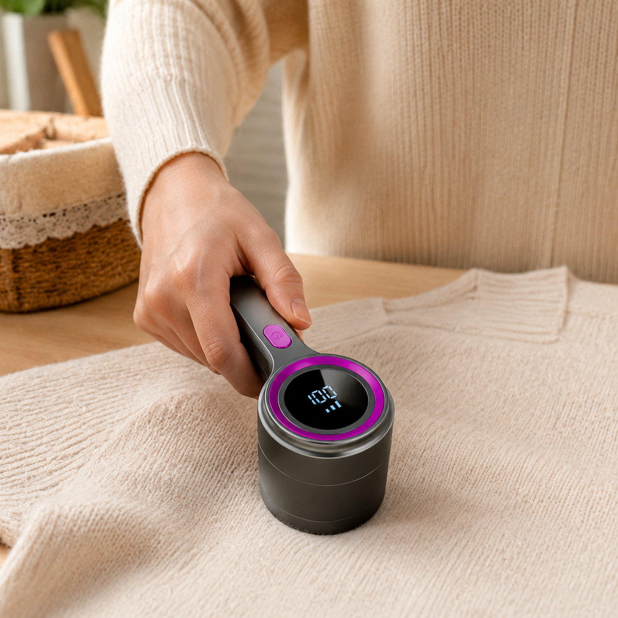 Anti-Pilling-Rasierer | Kabellos, USB-C-Aufladung 3