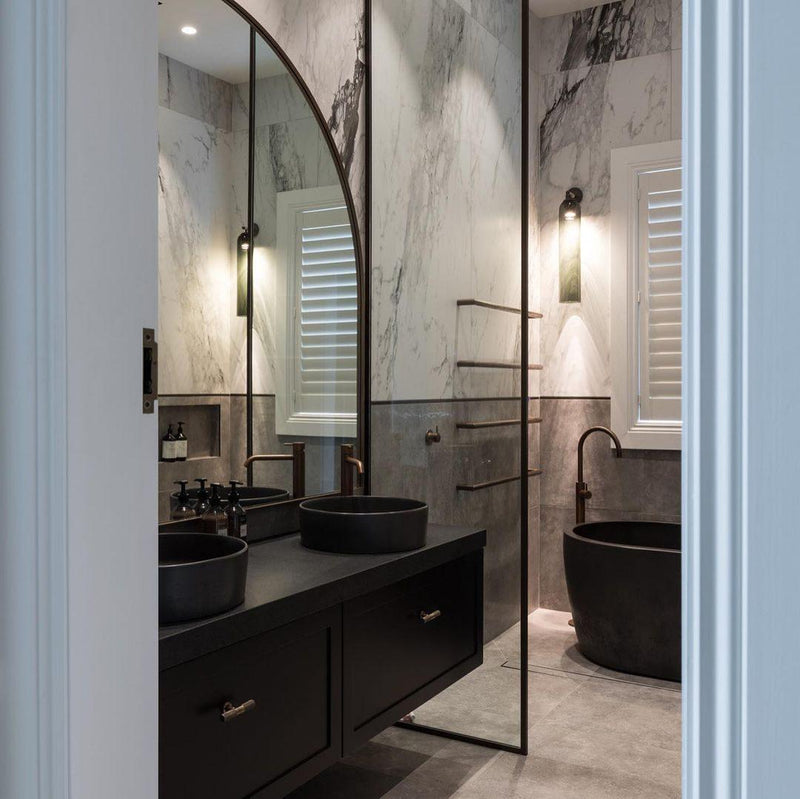 GlanzArt – Moderne Kunstglas Wandleuchte LED Gold Wohnzimmer & Flur