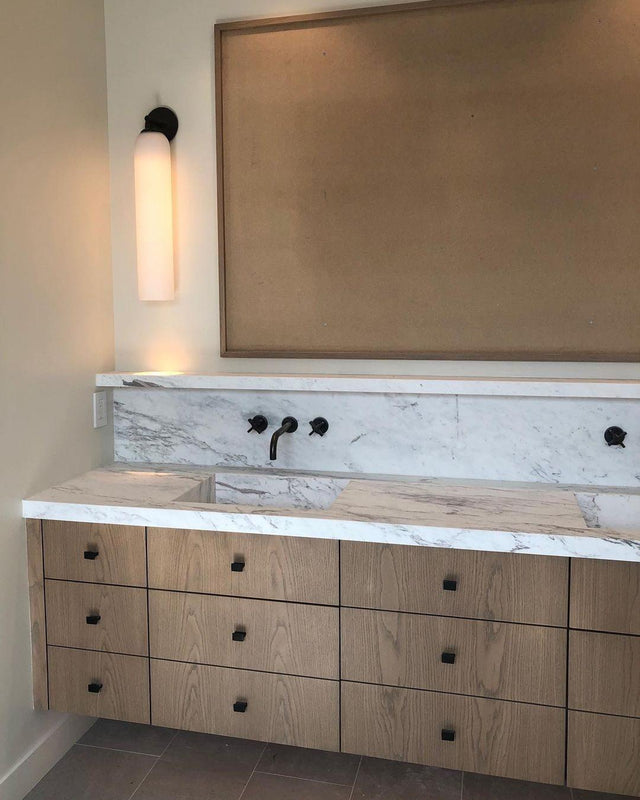 GlanzArt – Moderne Kunstglas Wandleuchte LED Gold Wohnzimmer & Flur