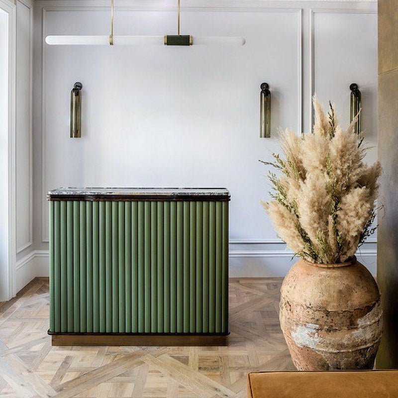 GlanzArt – Moderne Kunstglas Wandleuchte LED Gold Wohnzimmer & Flur