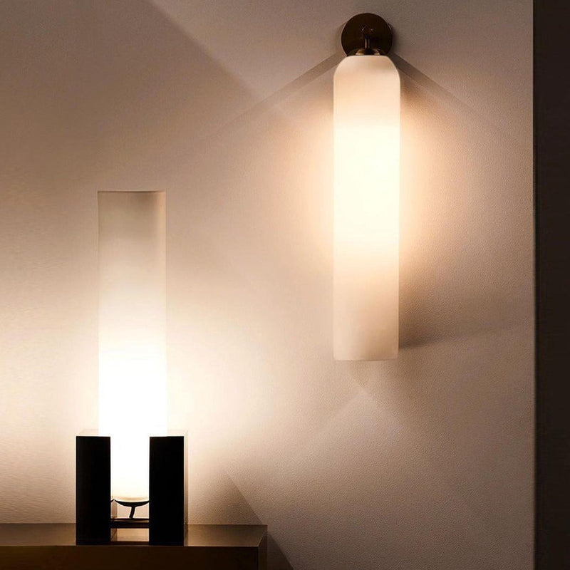 GlanzArt – Moderne Kunstglas Wandleuchte LED Gold Wohnzimmer & Flur