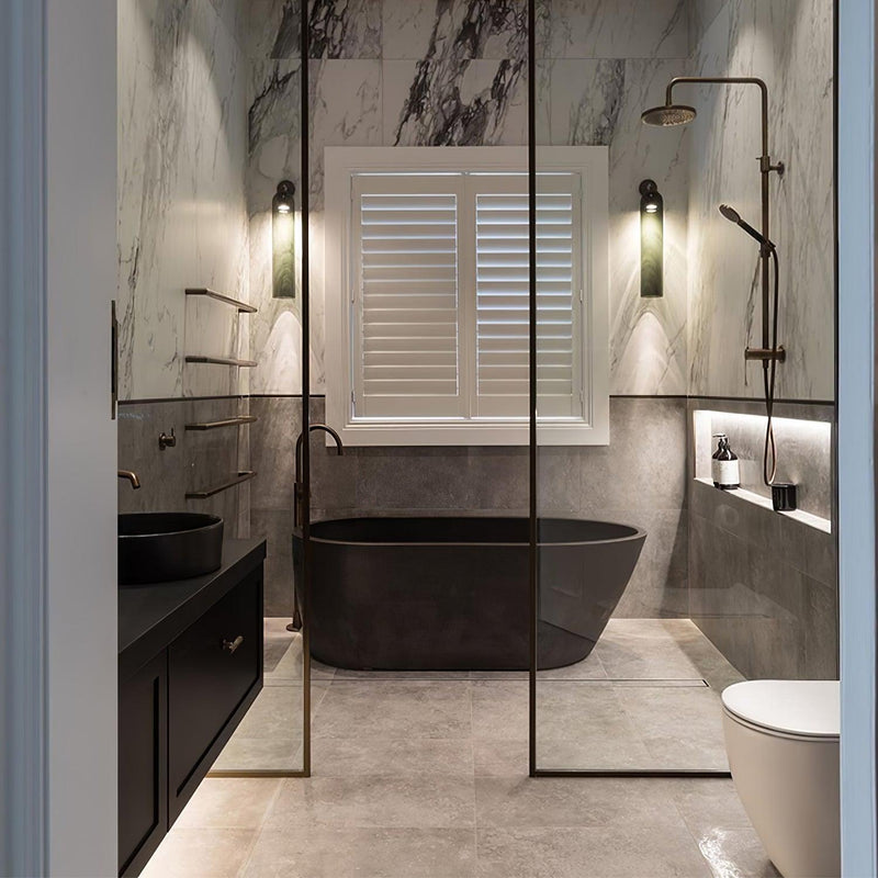 GlanzArt – Moderne Kunstglas Wandleuchte LED Gold Wohnzimmer & Flur