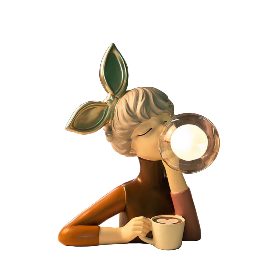 LumiSisters Vintage-Tischleuchte Keramik & Stoffschirm Creme fürs Wohnzimmer