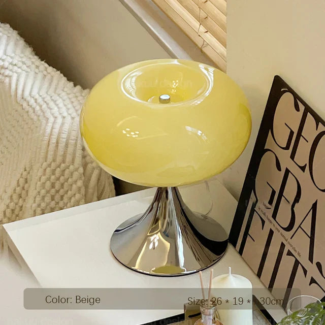 LumiApfel – Dekorative LED-Tischlampe Apfelform Weiß für Wohnzimmer