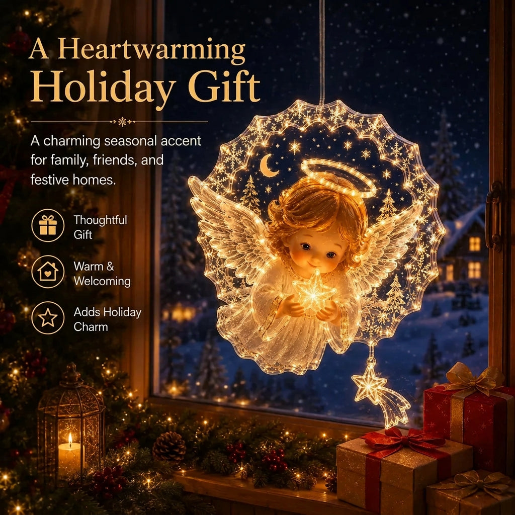 Beleuchtete Fensterdeko Weihnachten mit Saugnapf - 8 Festliche Fensterbilder für Gemütliche Atmosphäre 6