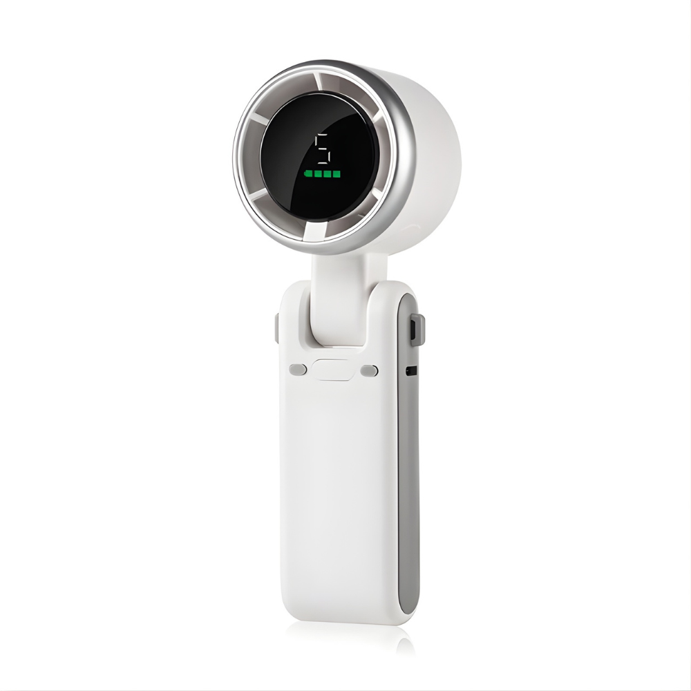 Handventilator | Faltbar, Digitalanzeige, 3-in-1-Design