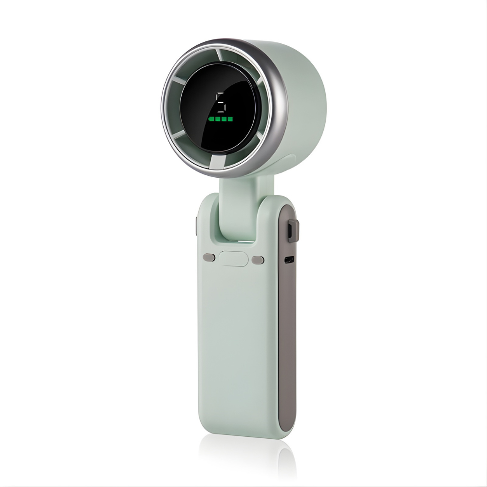 Handventilator | Faltbar, Digitalanzeige, 3-in-1-Design