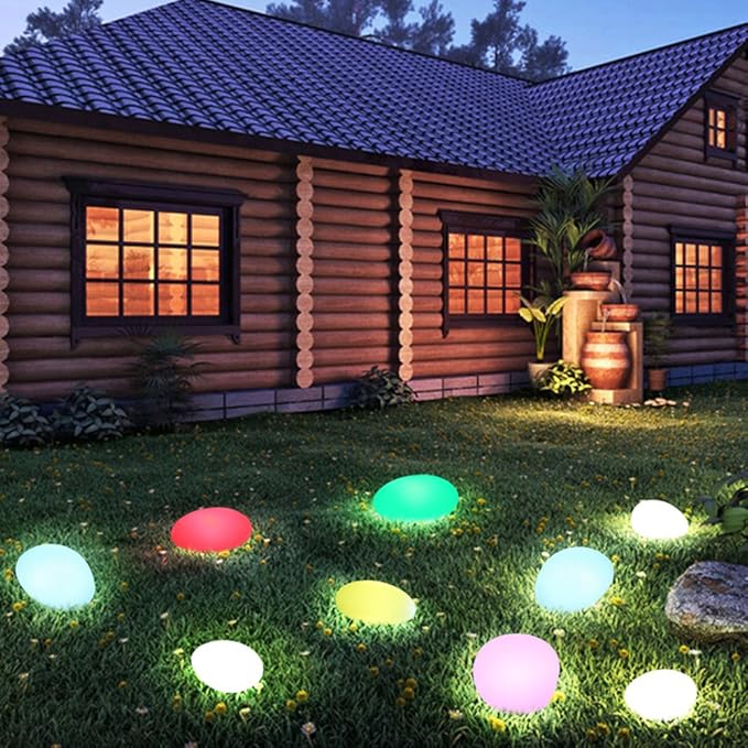 StoneGlow LED Gartenleuchte Pflasterstein-Optik Solar Grau