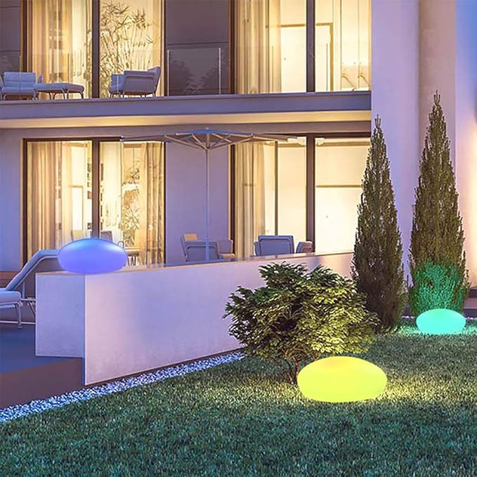 StoneGlow LED Gartenleuchte Pflasterstein-Optik Solar Grau