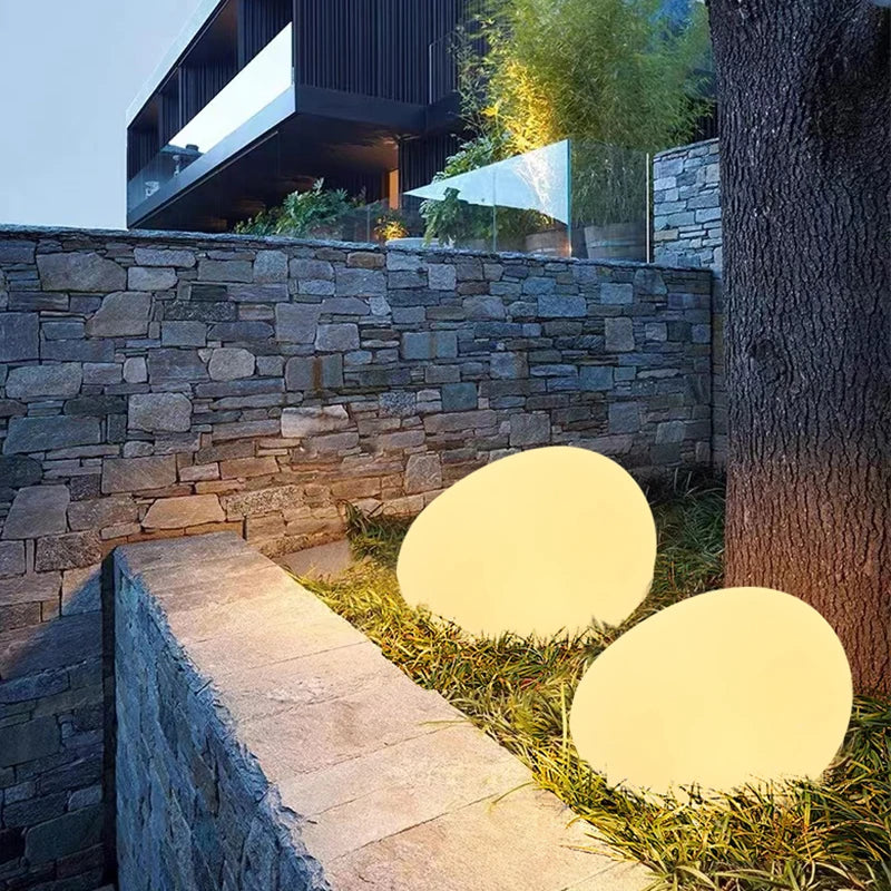 StoneGlow LED Gartenleuchte Pflasterstein-Optik Solar Grau