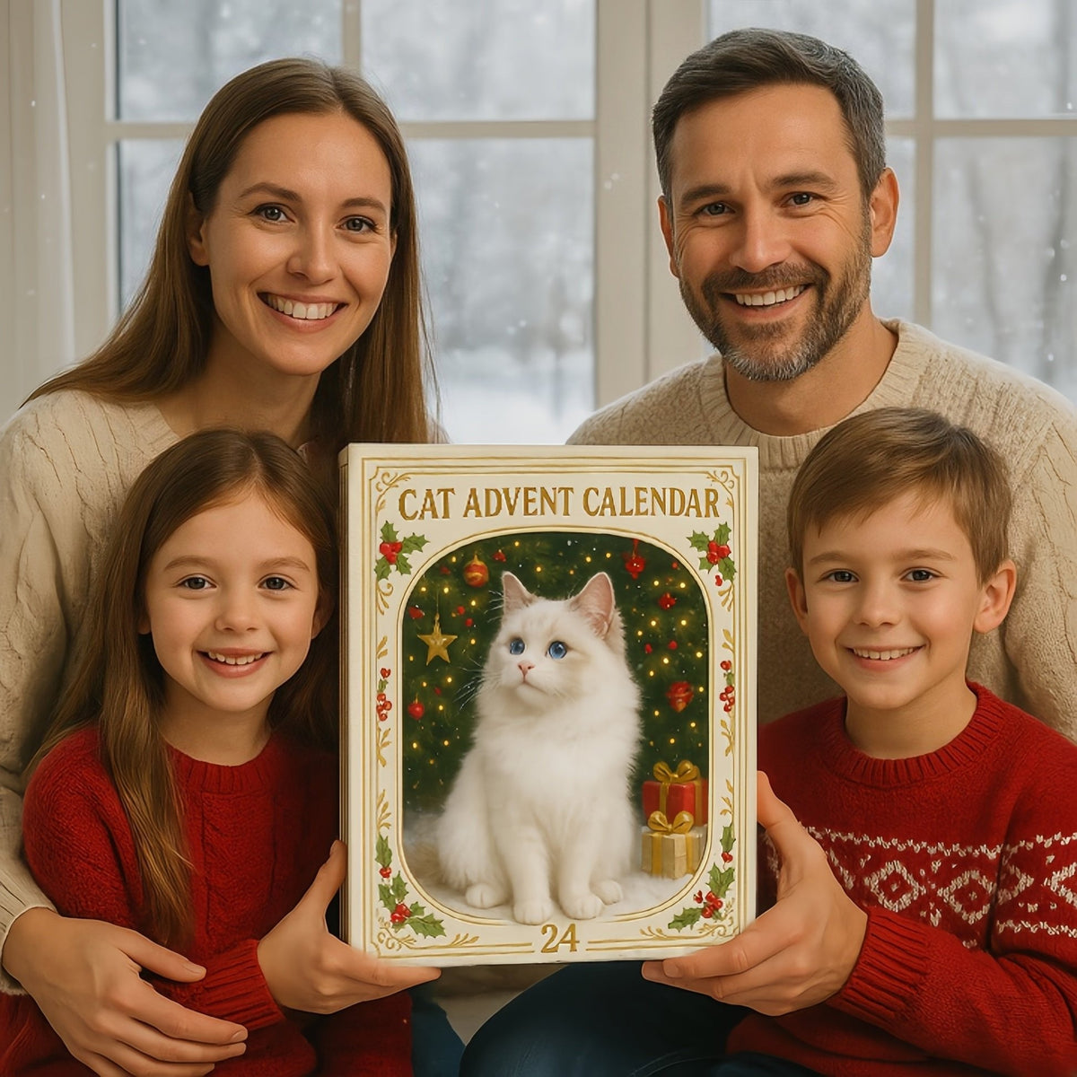 Adventskalender 2026 für Katzenliebhaber – 24 Katzenanhänger im 2D-Flachdesign