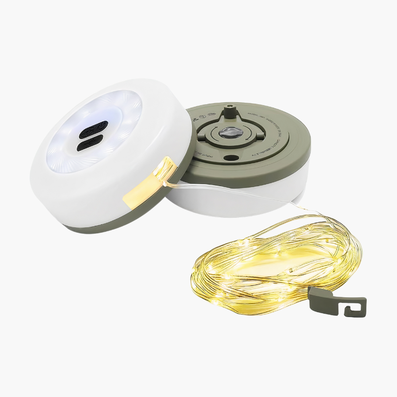 CampGlow String – LED Lichterkette USB-C | Camping Garten IP