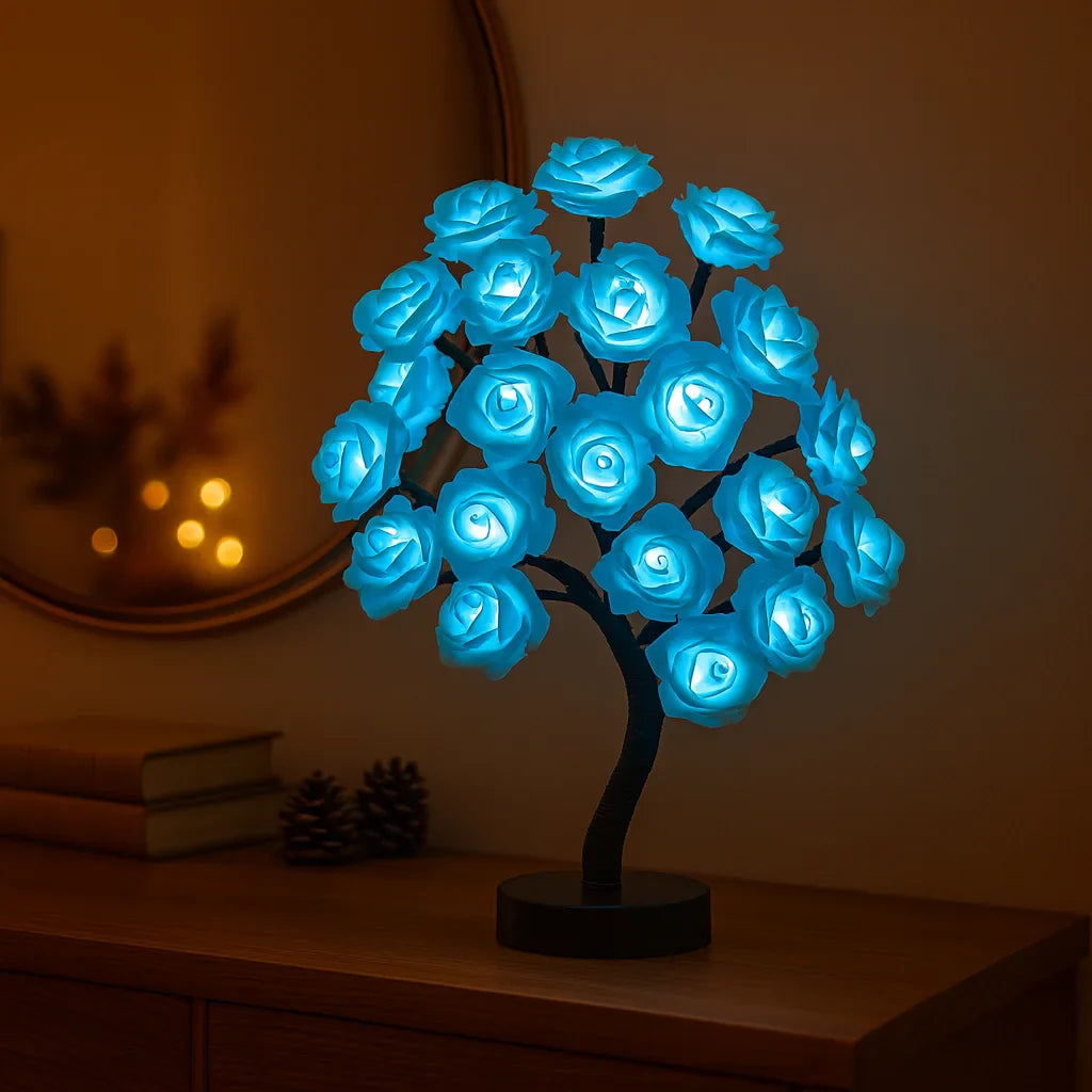 Rosea LED-Blumenbaum mit Charmfaktor in Rosa für Innenräume