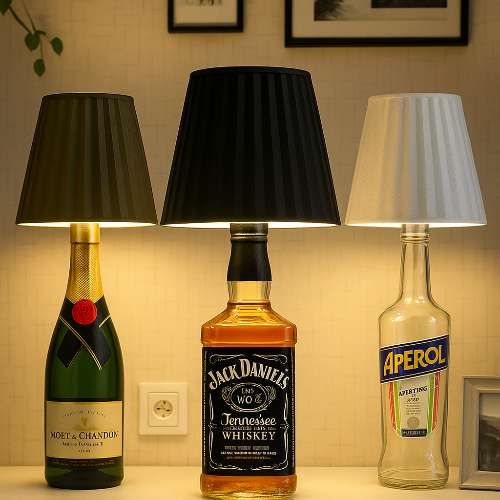 LumiBottle Pro – Kabellose LED Flaschenlampe dimmbar – Warmweiß Licht