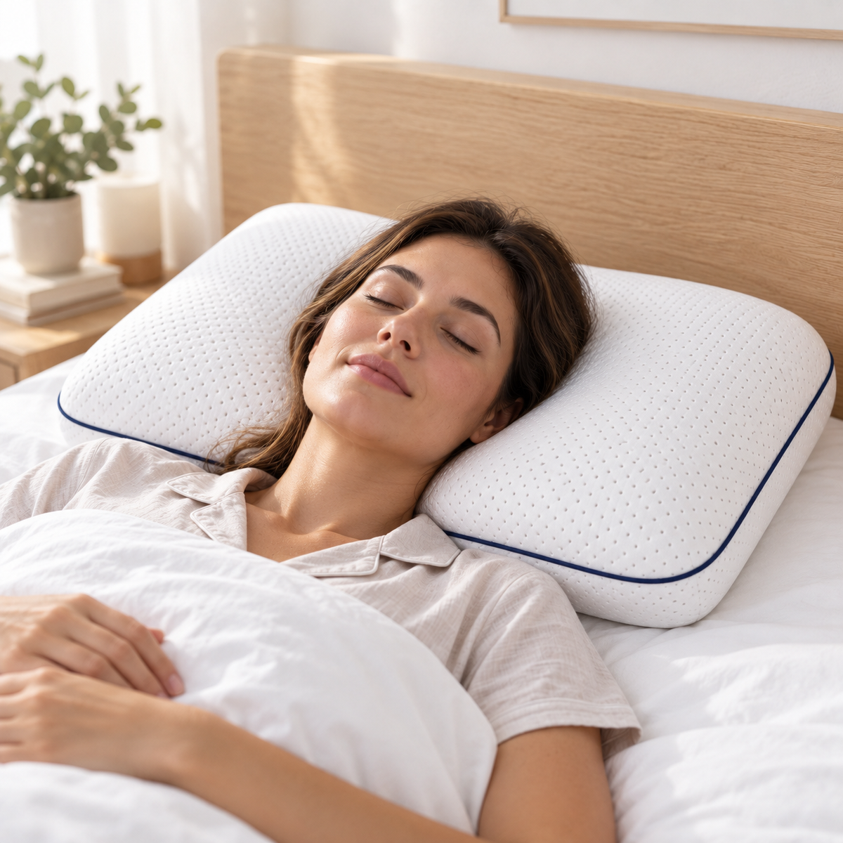 Verstellbares Memory-Foam-Kissen mit Aloe-Vera-Bezug