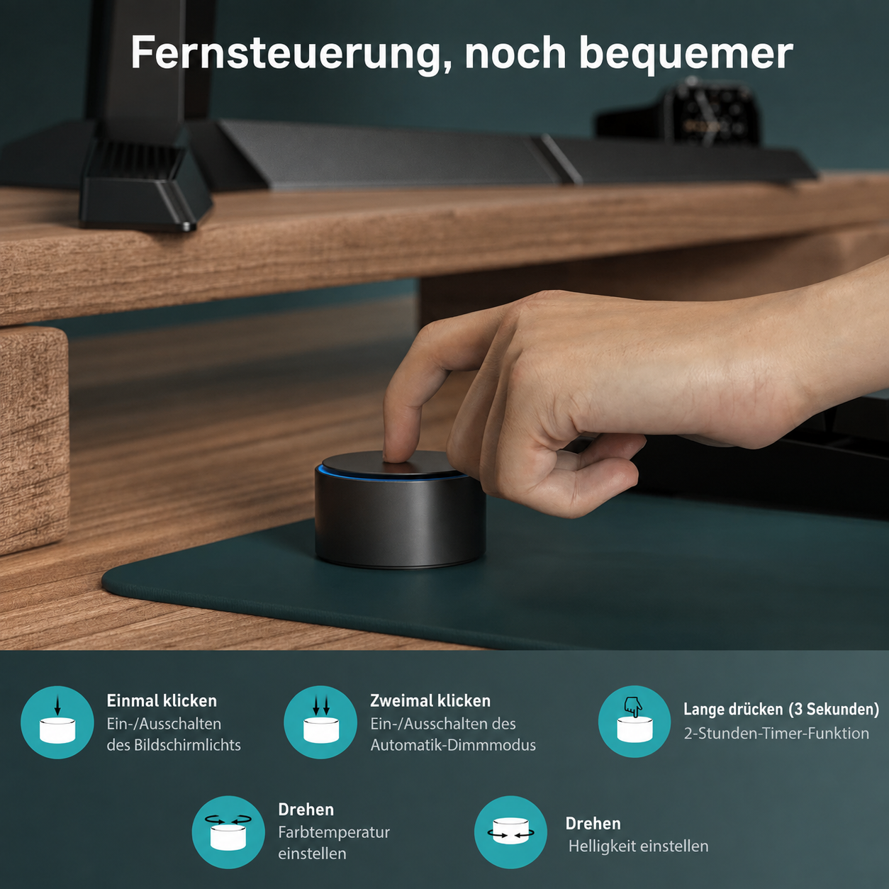 LED Lichtleiste | Beschwerter Clip, Automatische Dimmung