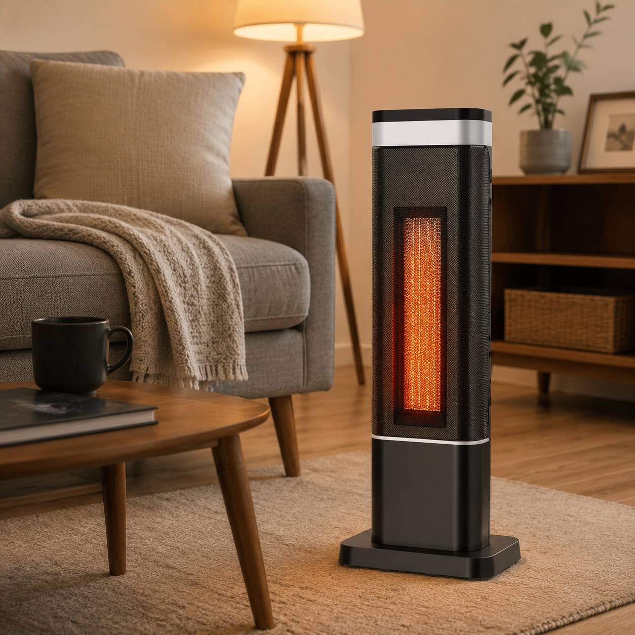 Tragbare elektrische Raumheizung mit Fernbedienung und Timer