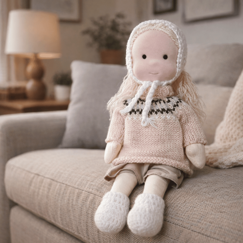 ELORA – Handgemachte Waldorfpuppe aus Baumwolle für kreatives Spielen