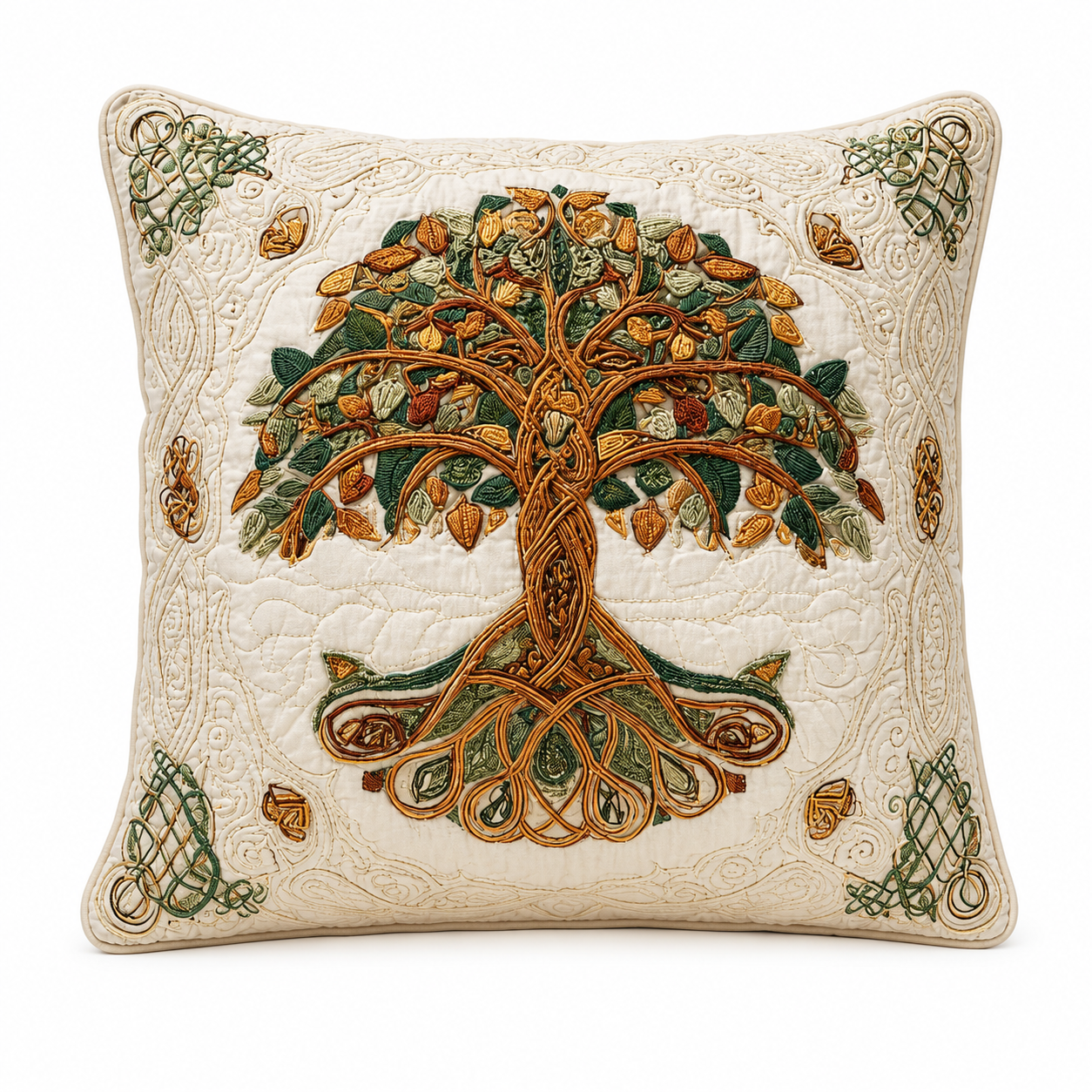Kissenbezug Gesteppte Baumwoll-Polyester-Mischung Weiß 40 × 40 cm – Hotelverschluss, Wendbar, Maschinenwaschbar