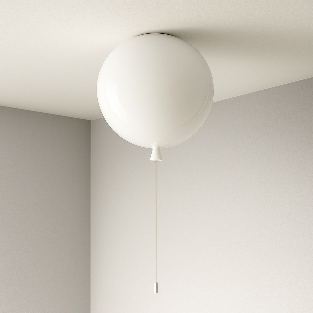 SkyGlow Deckenleuchte im Ballonstil – Modernes LED-Design in Weiß fürs Wohnzimmer