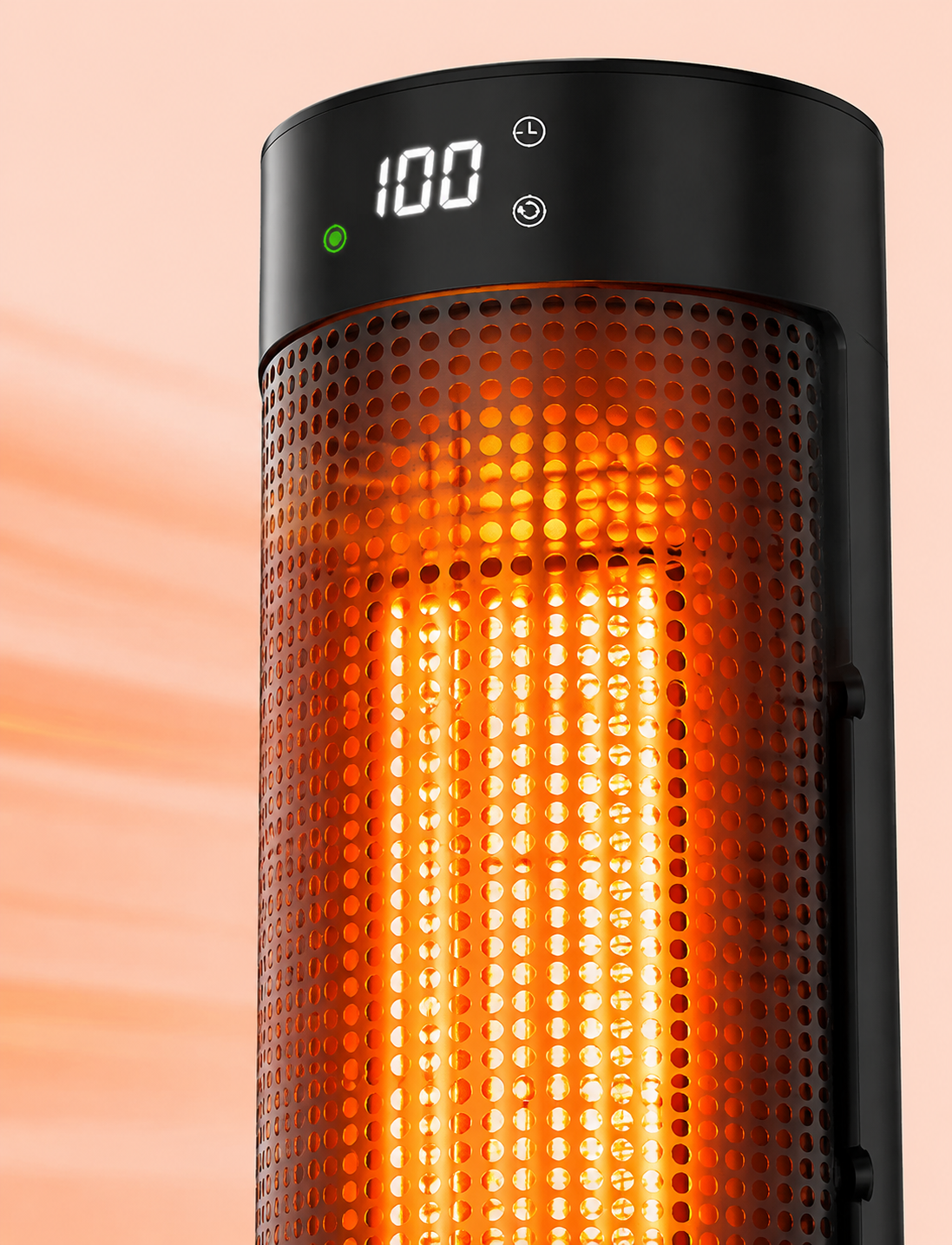 26" Turm-Heizlüfter 1500W Keramik-Heizung mit Thermostat, Fernbedienung & Oszillation