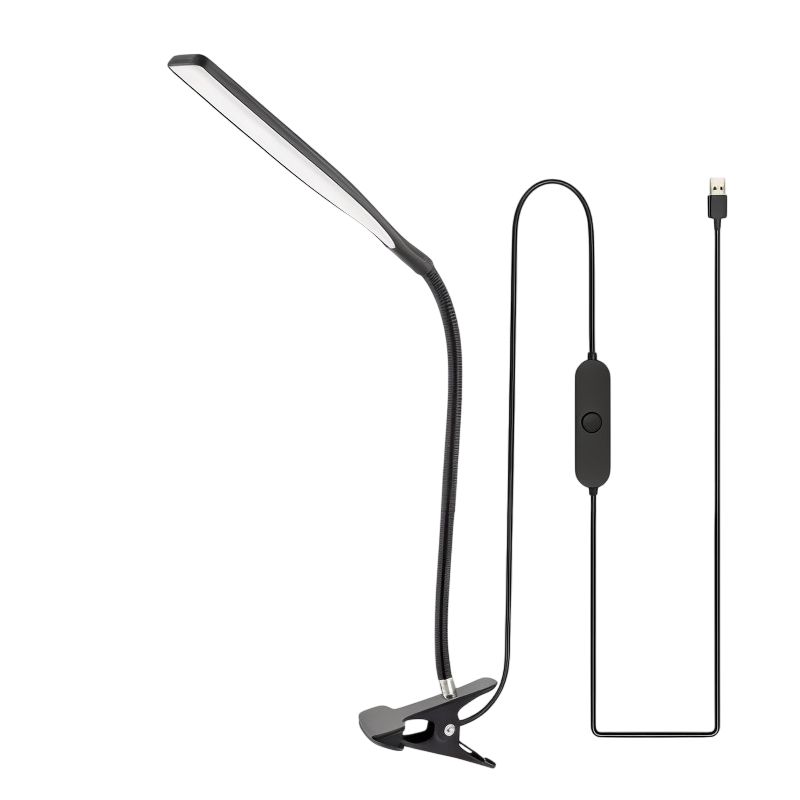 ClipoGlow - LED-Schreibtischlampe mit Schwanenhals und Klemme