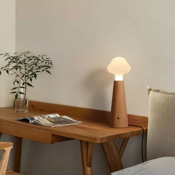 NuvolaWood – Moderne Holz-Tischlampe mit warmem Licht Wohnzimmer