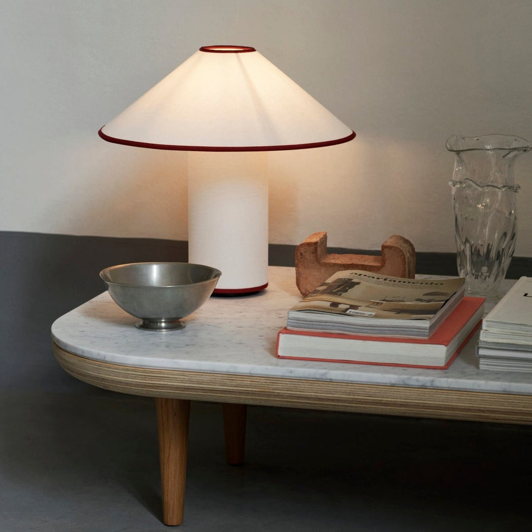 LumiChic Tischlampe – Modern, Stoffschirm, Beige, für Wohnzimmer