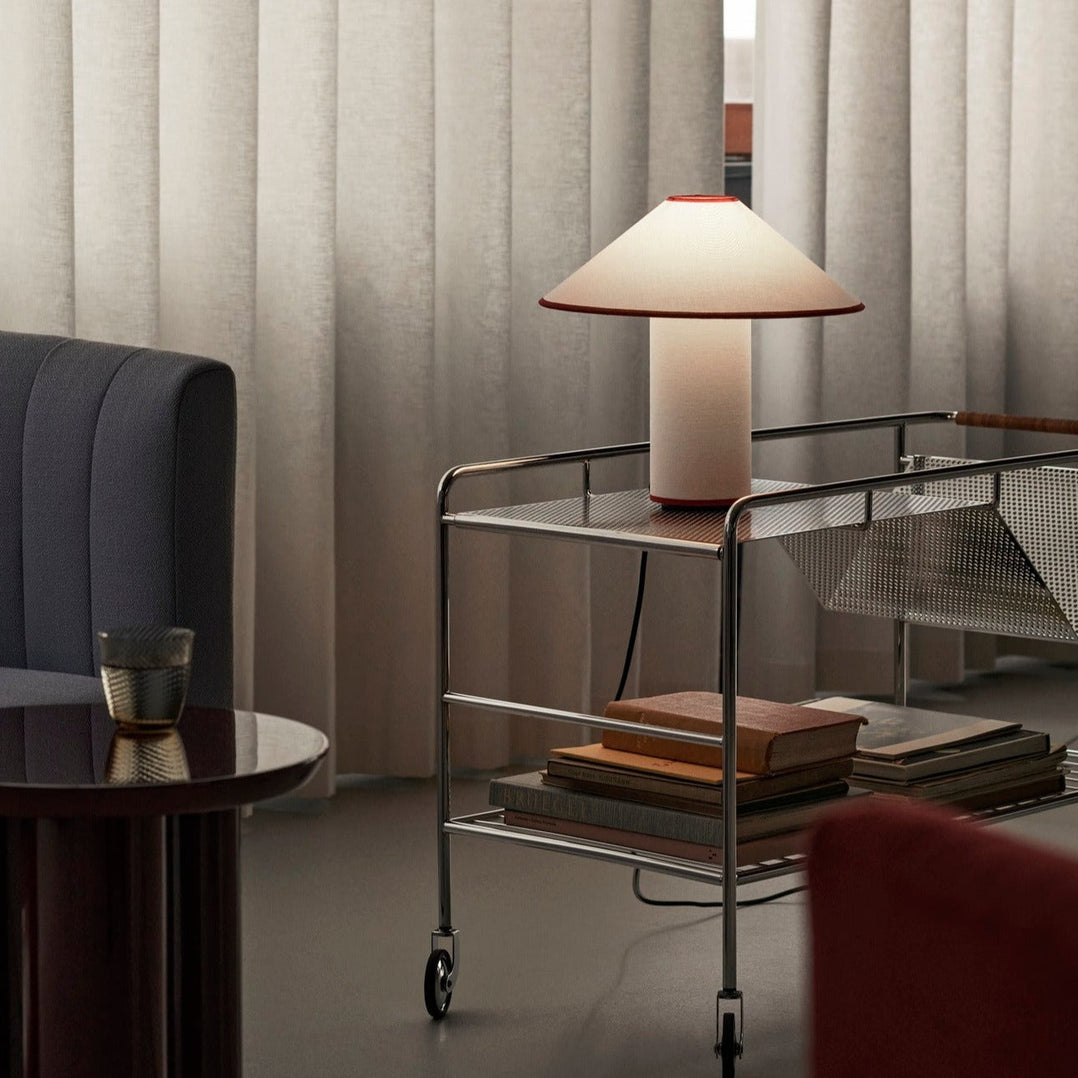 LumiChic Tischlampe – Modern, Stoffschirm, Beige, für Wohnzimmer