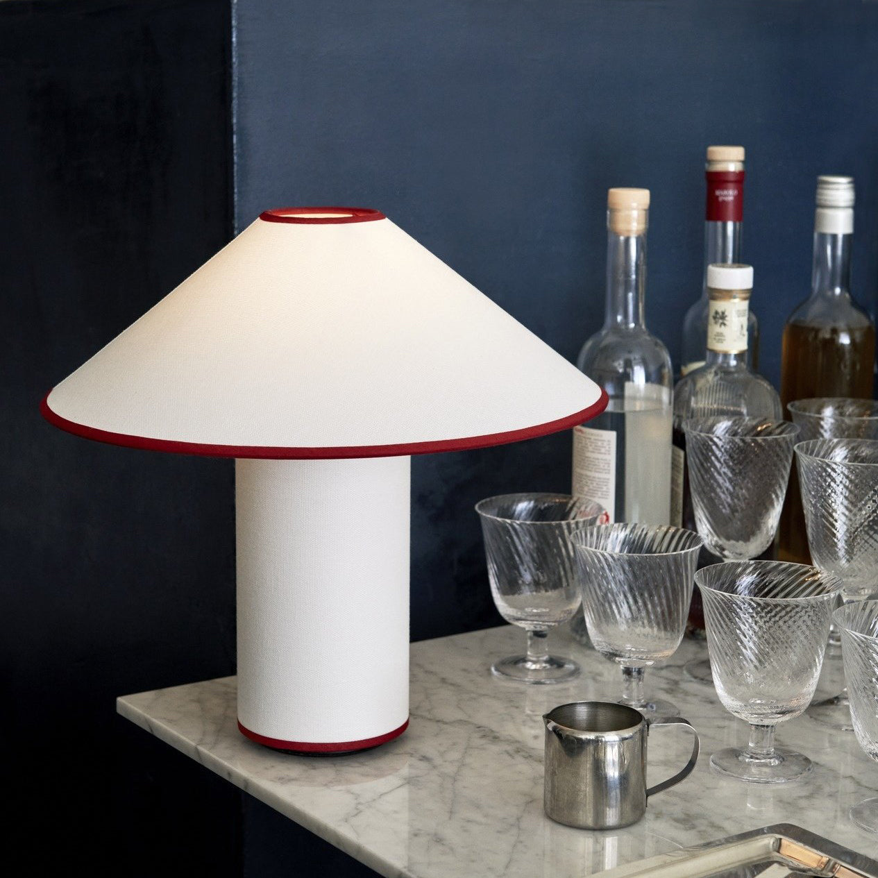 LumiChic Tischlampe – Modern, Stoffschirm, Beige, für Wohnzimmer