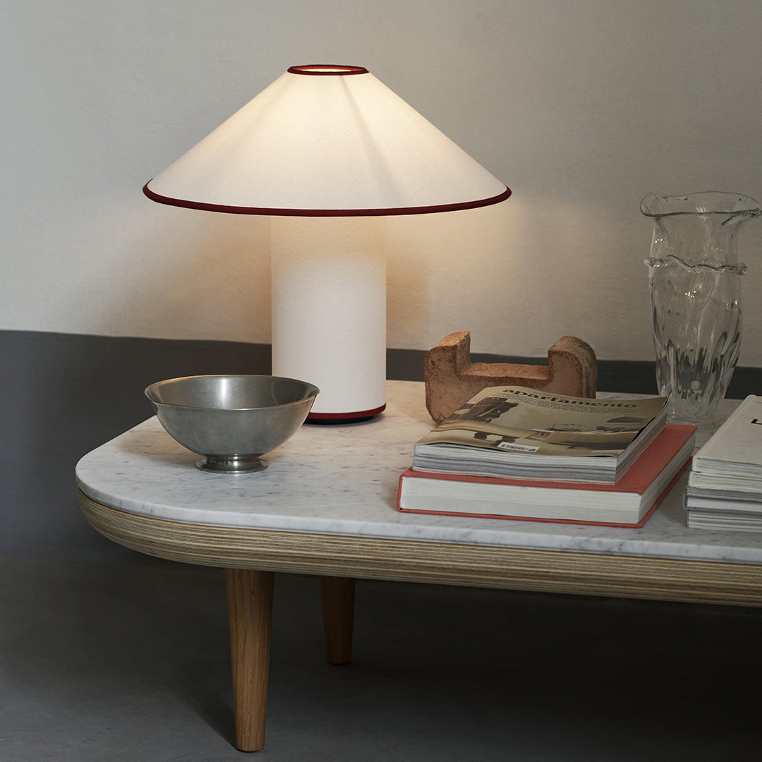 LumiChic Tischlampe – Modern, Stoffschirm, Beige, für Wohnzimmer