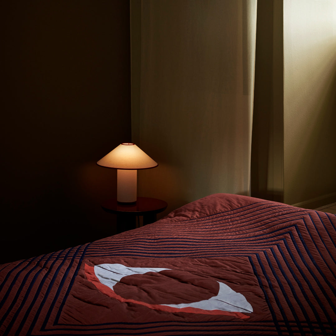 LumiChic Tischlampe – Modern, Stoffschirm, Beige, für Wohnzimmer