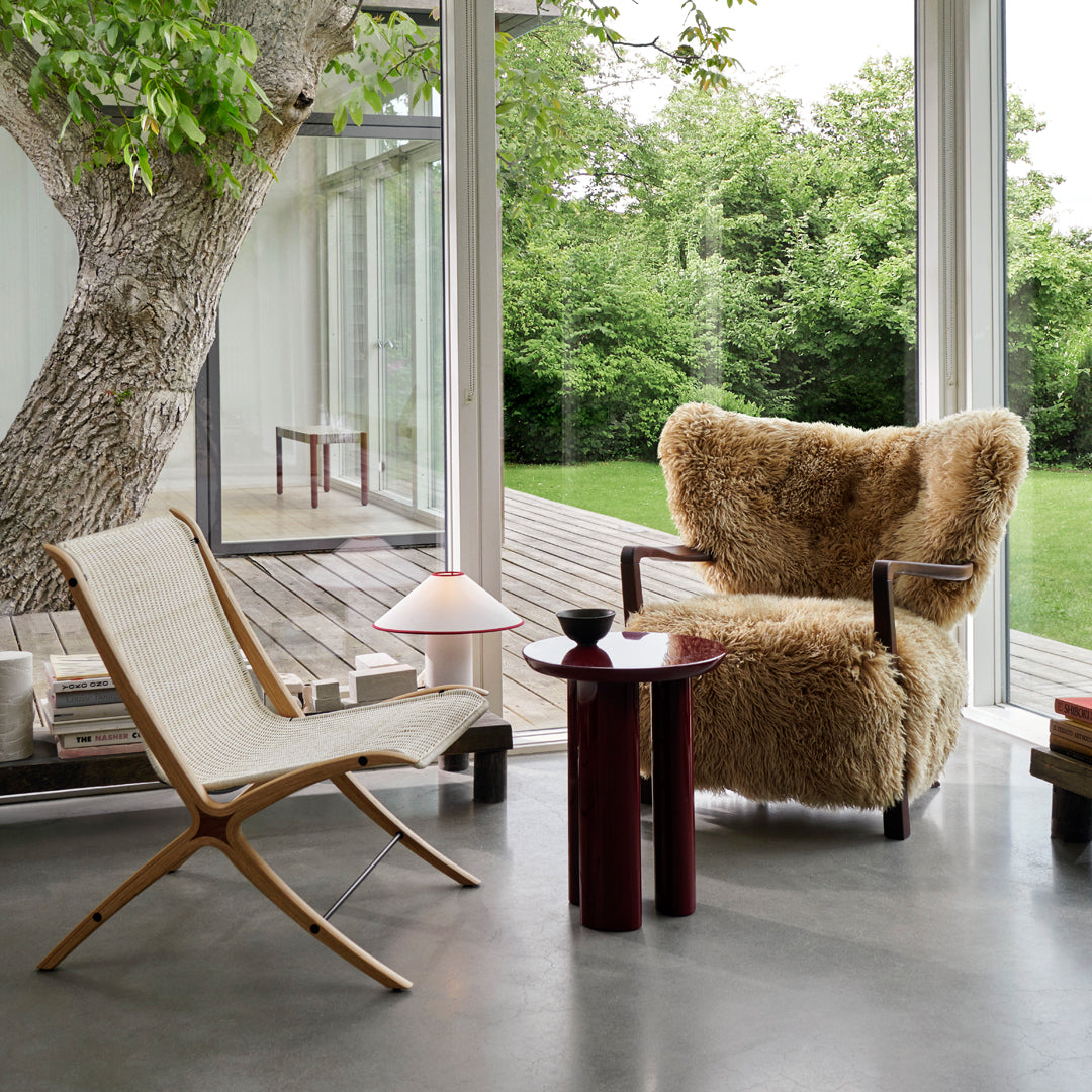 LumiChic Tischlampe – Modern, Stoffschirm, Beige, für Wohnzimmer