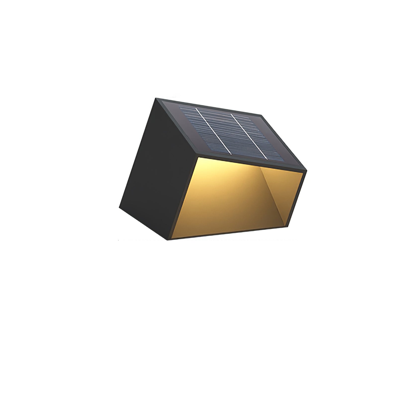 LumoCube Solar Gartenleuchte Modern LED Würfel Design Schwarz für Terrasse