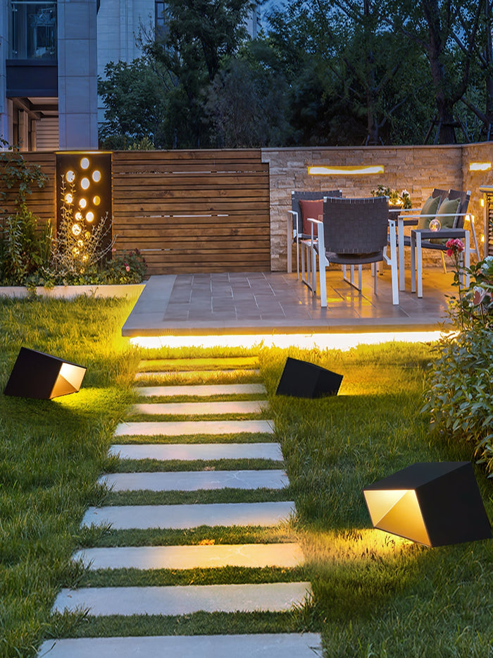 LumiCube Solar Gartenleuchte Modern LED IP65 Weiß für Terrasse & Garten